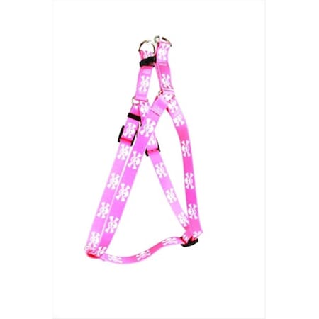 Pink Skulls Step-In Harness - Large